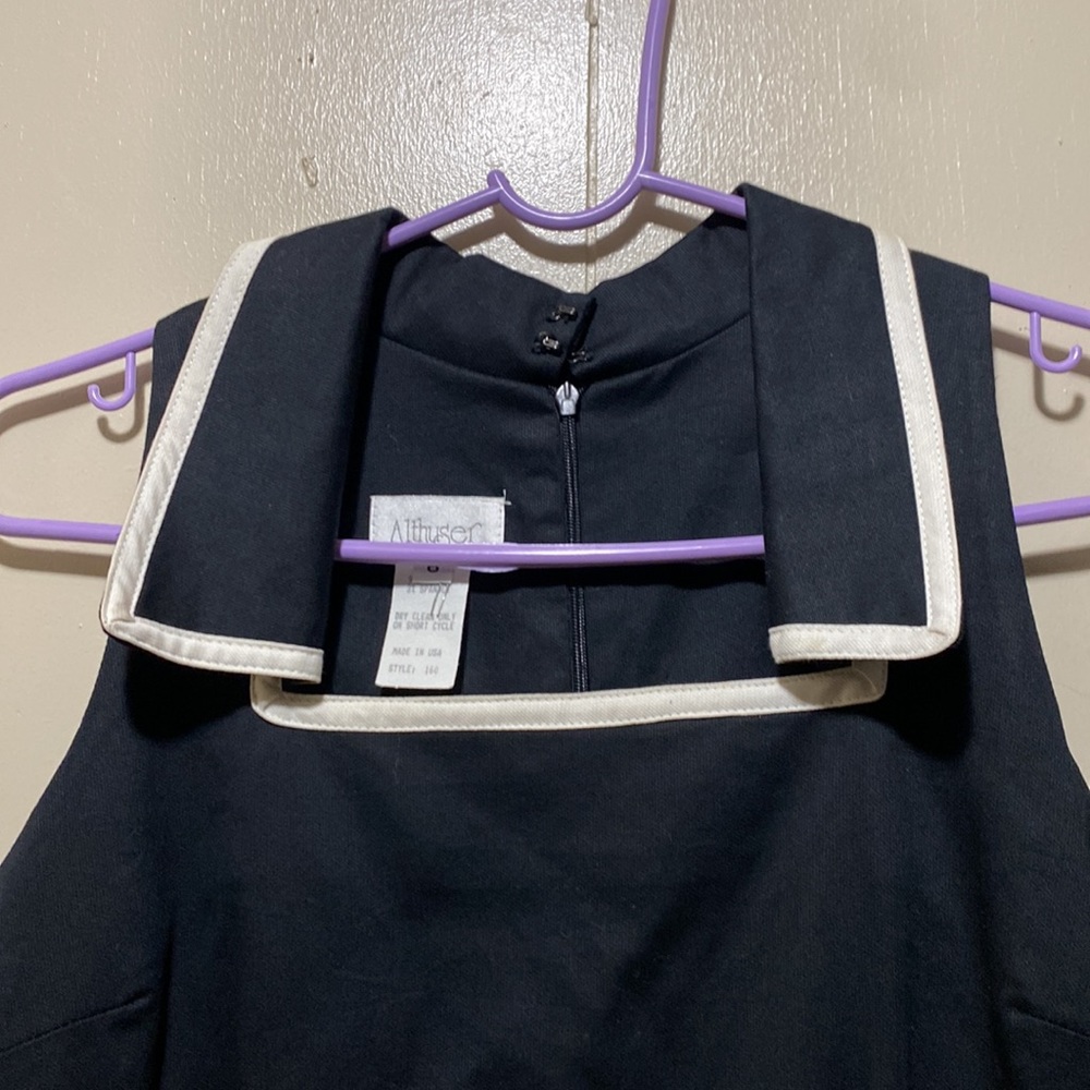 Althuser black and cream dress size 6 - Picture 6 of 12